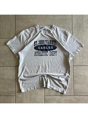 Dennis St. John Vianney Eagles Athletic Dept Grey Graphic Tee
